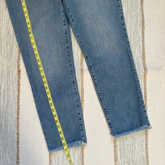 Madewell The Perfect Vintage Jeans in Blue Hoyne Wash Raw Hem High Rise Size 33 - Picture 4 of 11